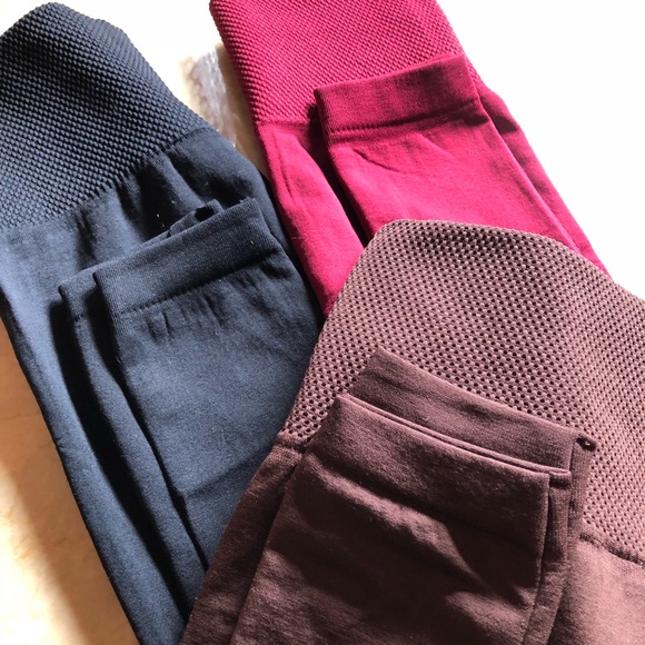 Burgundy Thick Band Leggings NWOT - Picture 8 of 8